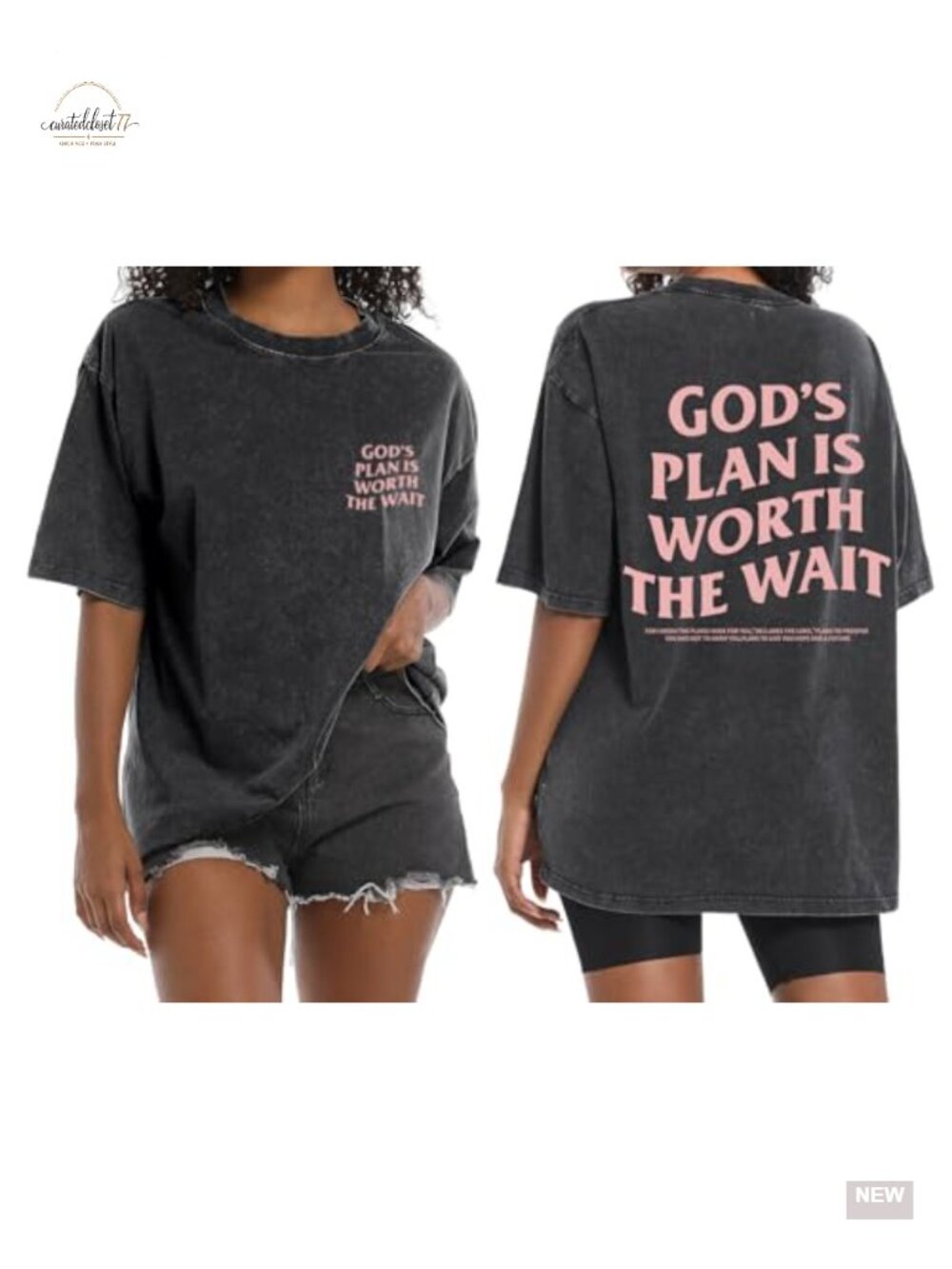 Christian Faith Graphic Tee Oversized Women Jesus Religious T Shirt